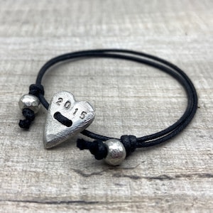 Heart Friendship Bracelet - Personalised Simple Heart Bracelet