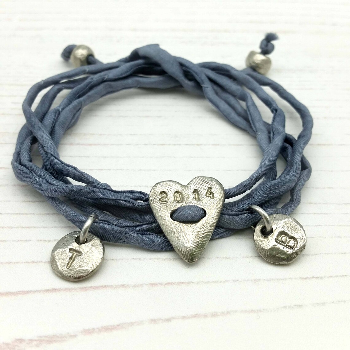 12th Anniversary Silk Wrap Bracelet Silk Anniversary Gift - Etsy