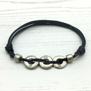 Pulsera Familiar Amistad Iniciales - Pulsera Unisex Iniciales - Pulsera para Hombre
