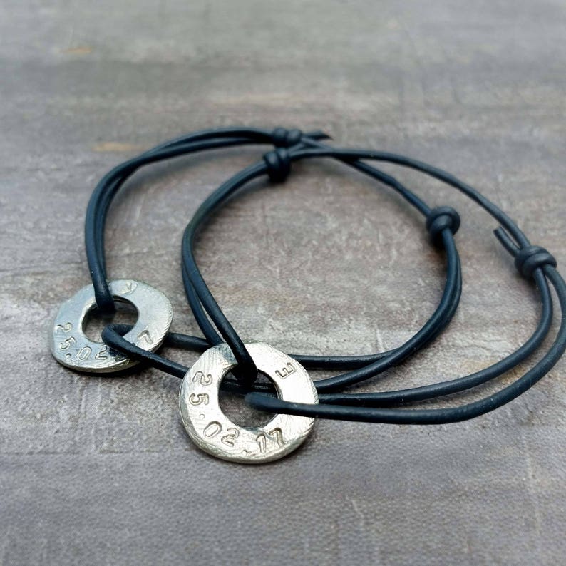 Paare Armband personalisierte Set seine und ihre Nachricht | Etsy