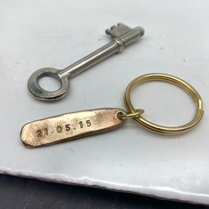 New Home Keyring - first time buyer keyring - Simple Personalised Keyring - eco friendly gift