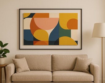Geometric Wall Art Poster: Colorful Abstract Home Decor