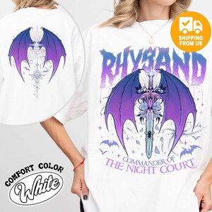 Komfort Farben Rhysand Shirt, Velaris Stadt des Sternenlichts Acotar Tshirt, Das Nachtgericht T-Shirt, Gericht der Träume Shirt, Buchliebhaber T-Shirt
