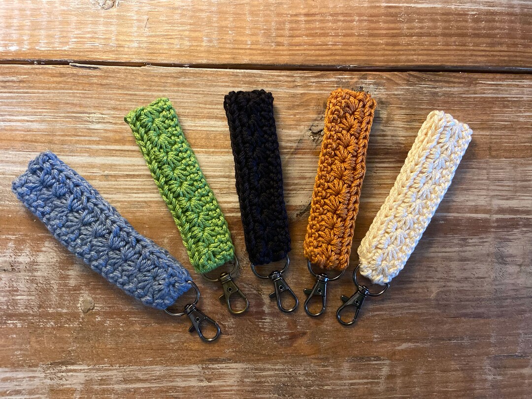 Handmade Crochet Wristlet | Star Stitch Key Fob | Choose Color and ...
