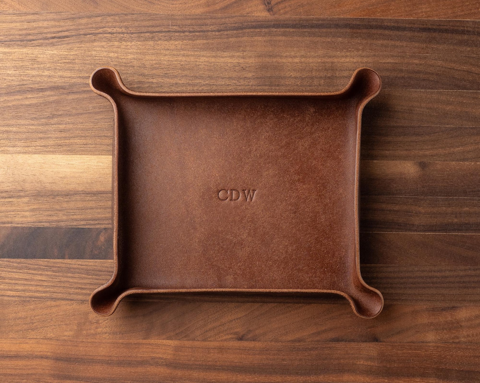 Personalized leather valet tray - Father's Day gift 2026 - $30-50