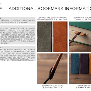 Striped Monogram Leather Bookmark custom leather bookmark, personalized bookmark, custom gift for him, monogrammed gift, anniversary gift image 9