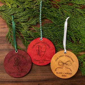 Our First Christmas Ornament (personalized newlyweds ornament, newlyweds first Christmas ornament, personalized first Christmas ornament)