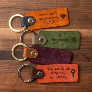 Custom Message Keychain (leather keychain, personalized keychain, custom gift, personalized gift, gift for her, gift for him)