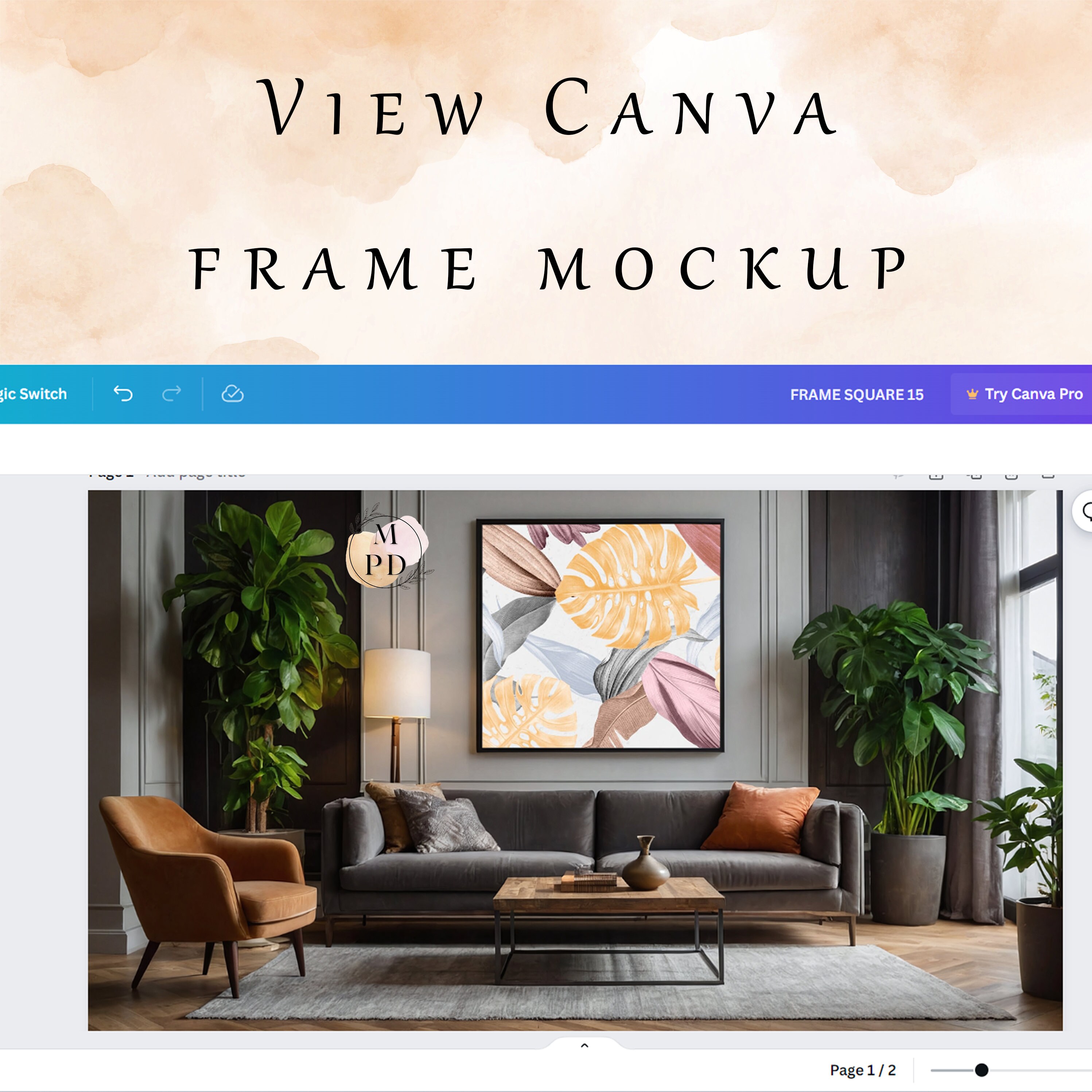 Shadow Overlay, Square Picture Frame Mockup, Photoshop Smart Object ...