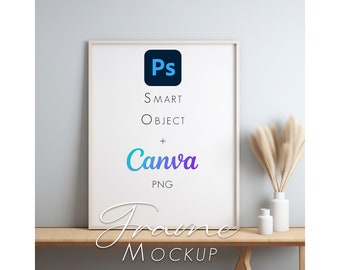 Close Up Mockup, Minimalistic Poster Mockup, Photoshop Smart Object, Photo Frame Mockup, Printable Frame Template