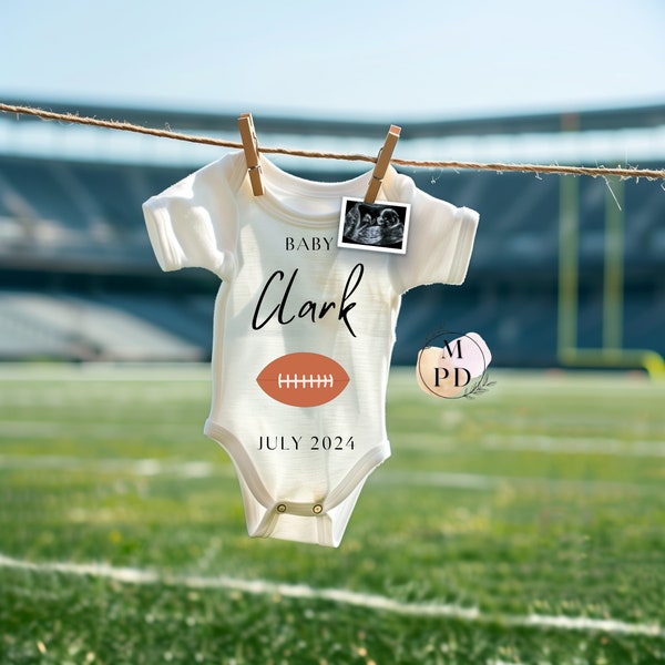 Schwangerschaft Verkünden, Simple Pregnancy Announcement, Gender Reveal Football, Pregnancy Announcement Template