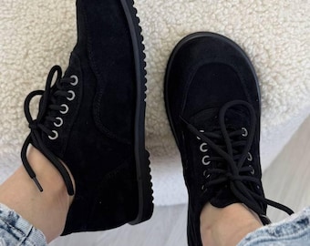Barefoot Leather Sneakers: Wide Toe Box, Customizable Bridal Shoes