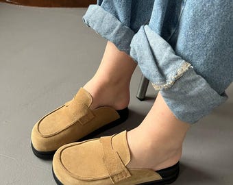 Sand Suede Clogs: Anatomical Barefoot Orthopedic Slip-On Shoes