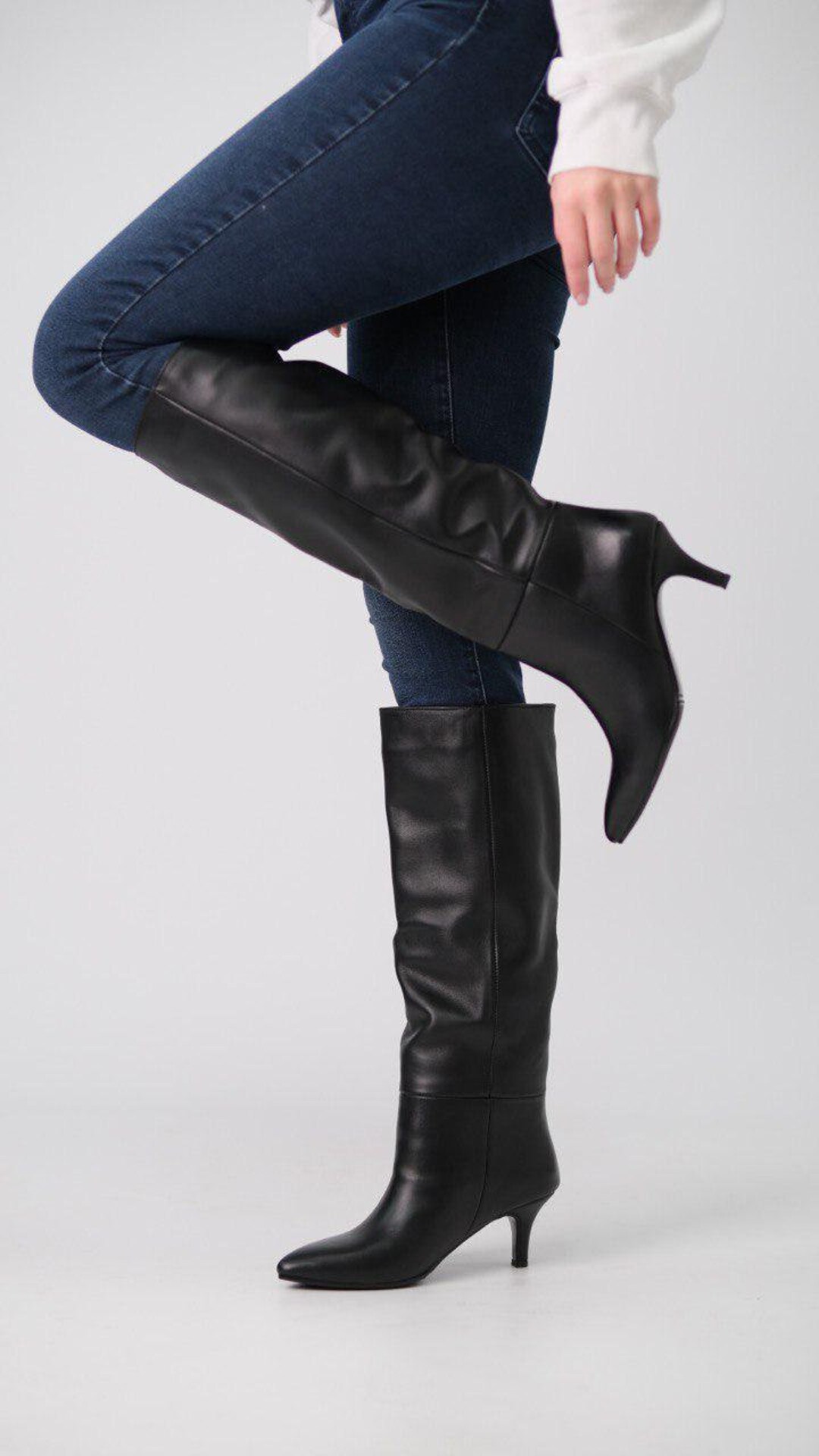 Classic Knee-High Heeled Boots