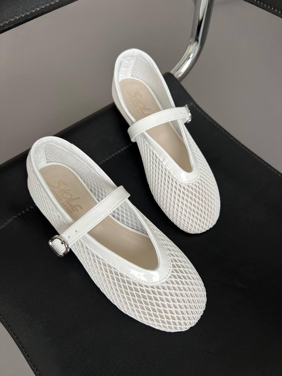Handmade White Mesh Mary Jane Flats | Sheer Ballet Shoes - Etsy