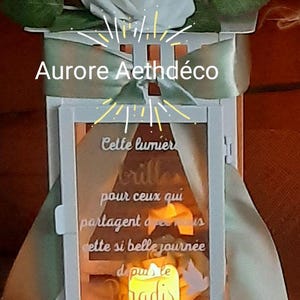 Lanterne Funéraire HScandle Forme Animal Blanc - Motif Cœur Et Patte - Durée 48h - Bougie Pour Extérieur