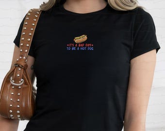 Bad Day To Be a Hot Dog Embroidered Tank Top, Funny 4th of July Shirt, Labor Day Shirts, Memorial Day Gift, Memorial Day Gift,Labor Day Tank