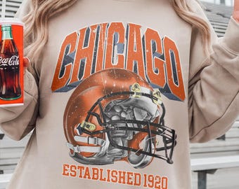Vintage 90s Chicago Football Sweatshirt: Retro Bear Fan Gift