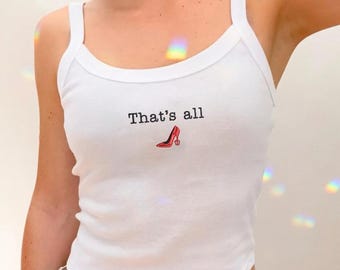 Embroidered That's All Tank Top, Devil Wears Prada Tank Top,Funny Movie Quote Strap Tank,Miranda Priestly Ribbed Tank Top,Fashion Lover Gift
