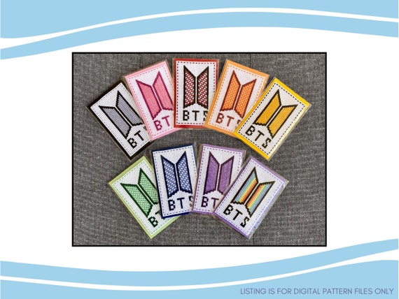 BTS Logo Photocard Cross Stitch Pattern | PDF Instant Download - Etsy