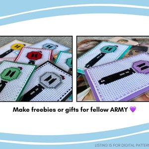 BTS ARMY Bomb Photocard Cross Stitch Pattern | PDF Instant Download - Etsy