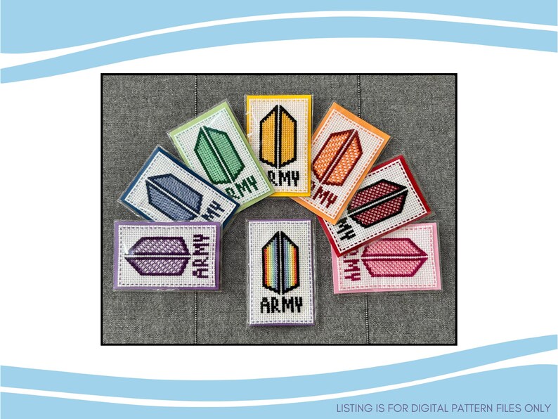 BTS ARMY Logo Photocard Cross Stitch Pattern | PDF Instant Download - Etsy