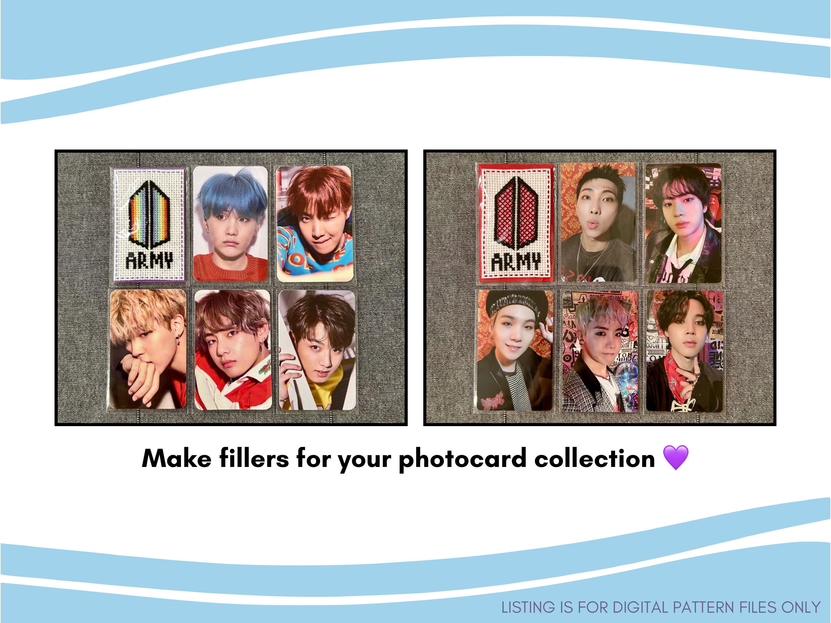 BTS ARMY Logo Photocard Cross Stitch Pattern | PDF Instant Download - Etsy