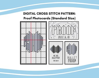 Proof - BTS Standard Photocard Cross Stitch Pattern | PDF Instant Download