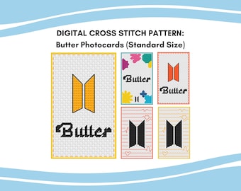 Butter  - BTS Standard Photocard Cross Stitch Pattern | PDF Instant Download