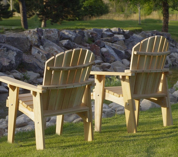 2 Adirondack Garden Chair Kits Unfinished Free Shipping Etsy