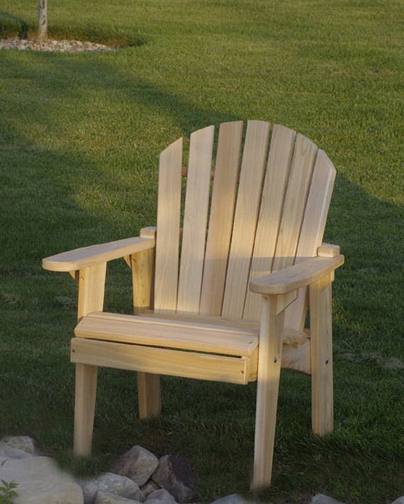 1 Adirondack Garden Chair Kit Unfinished 99 Clear Wood Etsy