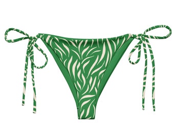 Green Garden String Bikini Bottom