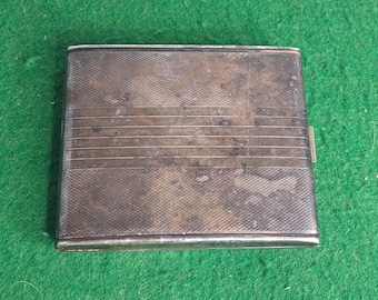 Vintage German Silver Plated Cigarette Case Alpacca Art Deco