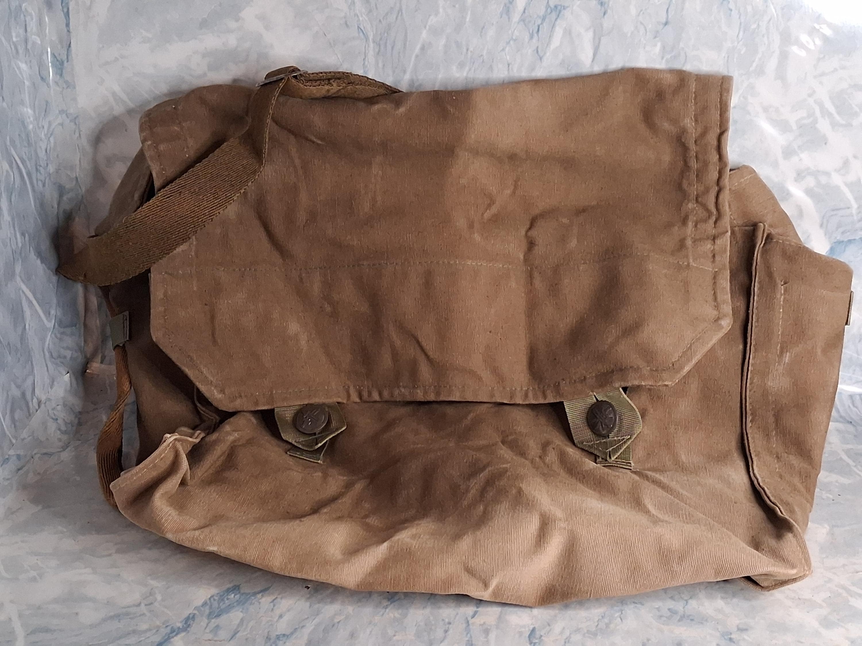 Vintage Military Style Canvas Messenger - Shoulder Bag, Crossbody
