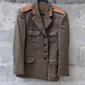 Vintage Bulgarian Army LT Colonel Dress Uniform Jacket, Communist Era Warsaw Pact Military Tunic, Cold War Collectible Militaria