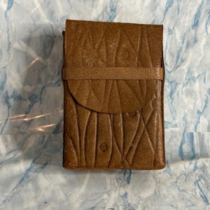 Vintage Leather Snuffbox, Cigarette Box, Vintage Cigarette Case, Leather Cigarette Cases Leather Playing Card Case