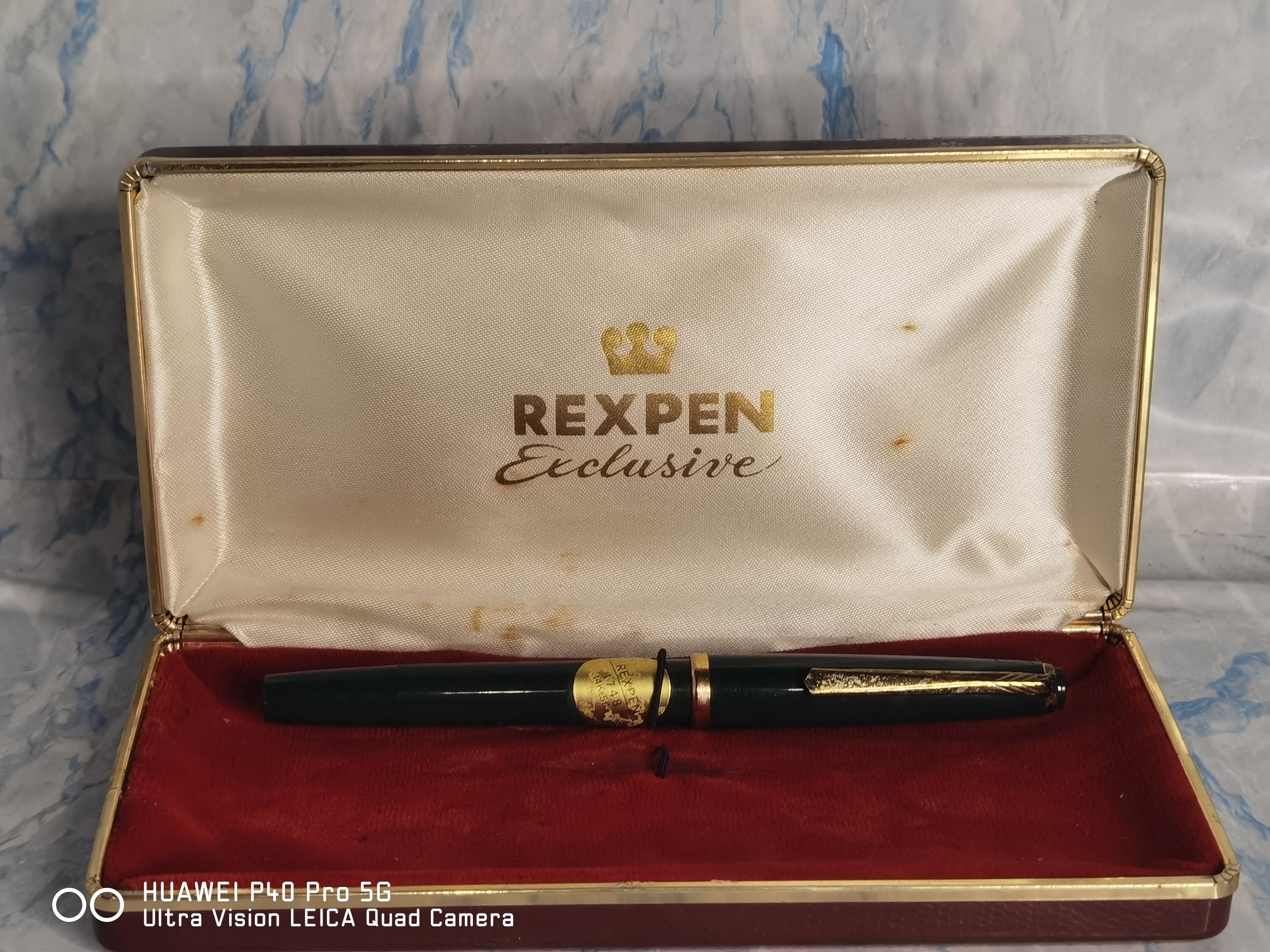 Vintage REXPEN EXCLUSIVE TOZ 14K Gold Nib Fountain Pen in Original