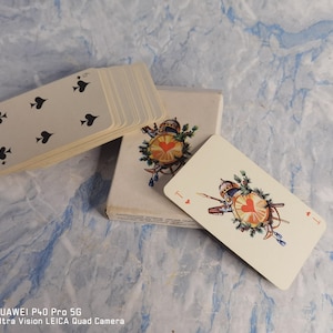Cartas de baralho soviéticas vintage genuínas, baralho de 36 cartas, cartas de baralho russas, colecionáveis, cartas de baralho, cartões de lembrança, cartas de papel retrô