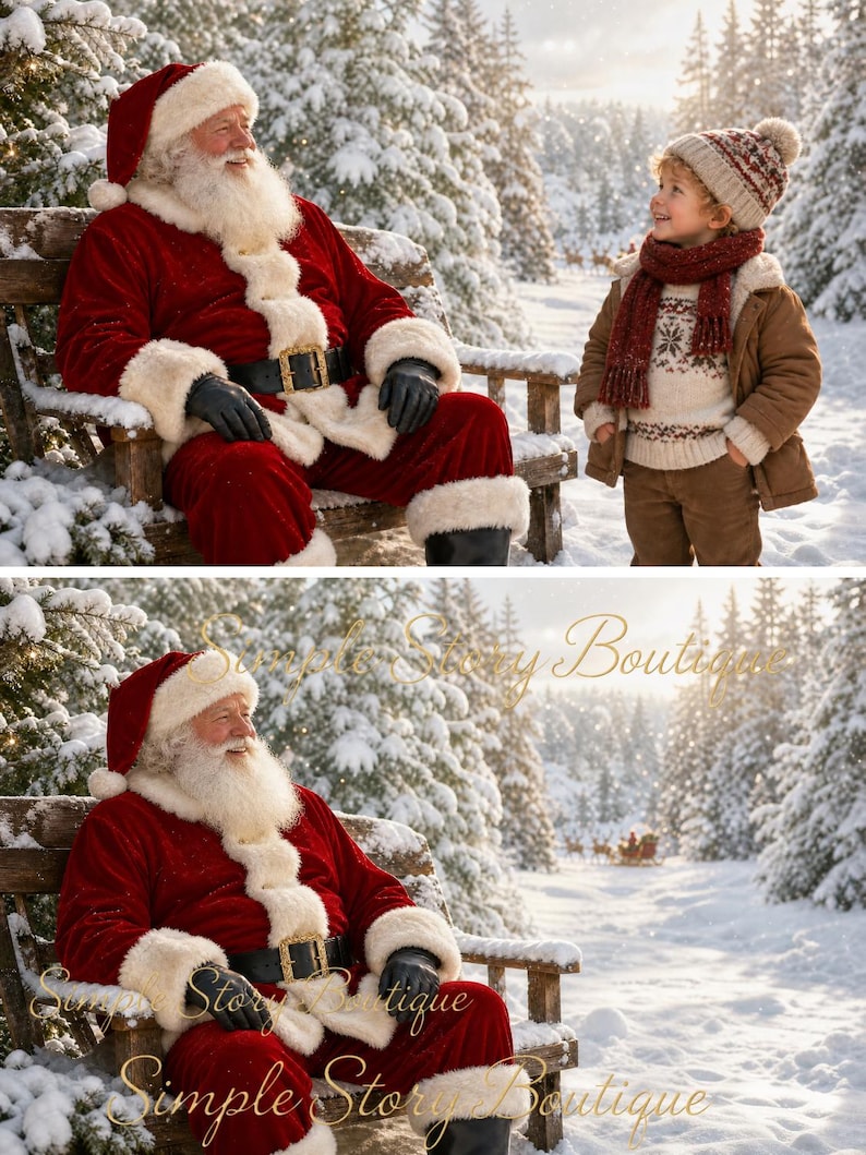 Christmas Santa Digital Backgrounds, 15 Holiday Photo Backdrops - Etsy ...