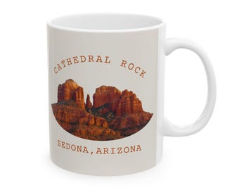 Sedona Arizona Mug, Cathedral Rock Coffee Cup, Arizona Travel Gift