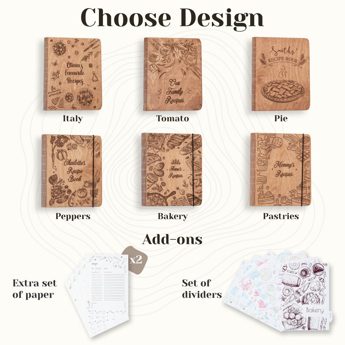 Personalized Recipe Book, Custom Recipe Book, Blank Cookbook for Mom, Kitchen Device, Mom Christmas Gift, Grandma Gift, Mama&#39;s Kitchen Decor