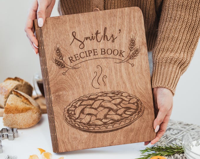 Personalized Recipe Book, Custom Blank Cookbook for Mother, Kitchen Device, Mom Birthday Gift, Grandma Gift, Mama's Kitchen