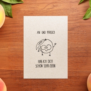 Carte de voeux "Je t'aime beaucoup" | Carte postale A6 | papier d'herbe de haute qualité