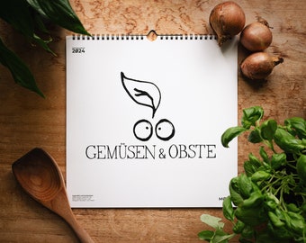 Saisonkalender "Gemüsen & Obste" | zeitlos | minimalistisch | handgezeichnet | besonderes Geschenk