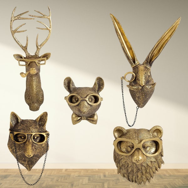 Animal Head Wall Decor Etsy