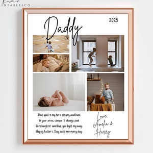 Vatertag Fotogeschenk druckbare Vatertagscollage bearbeitbares Fotogeschenk für Papa Von Kindern zu Papa Vatertagsfotoaktivität DIY Dads Day