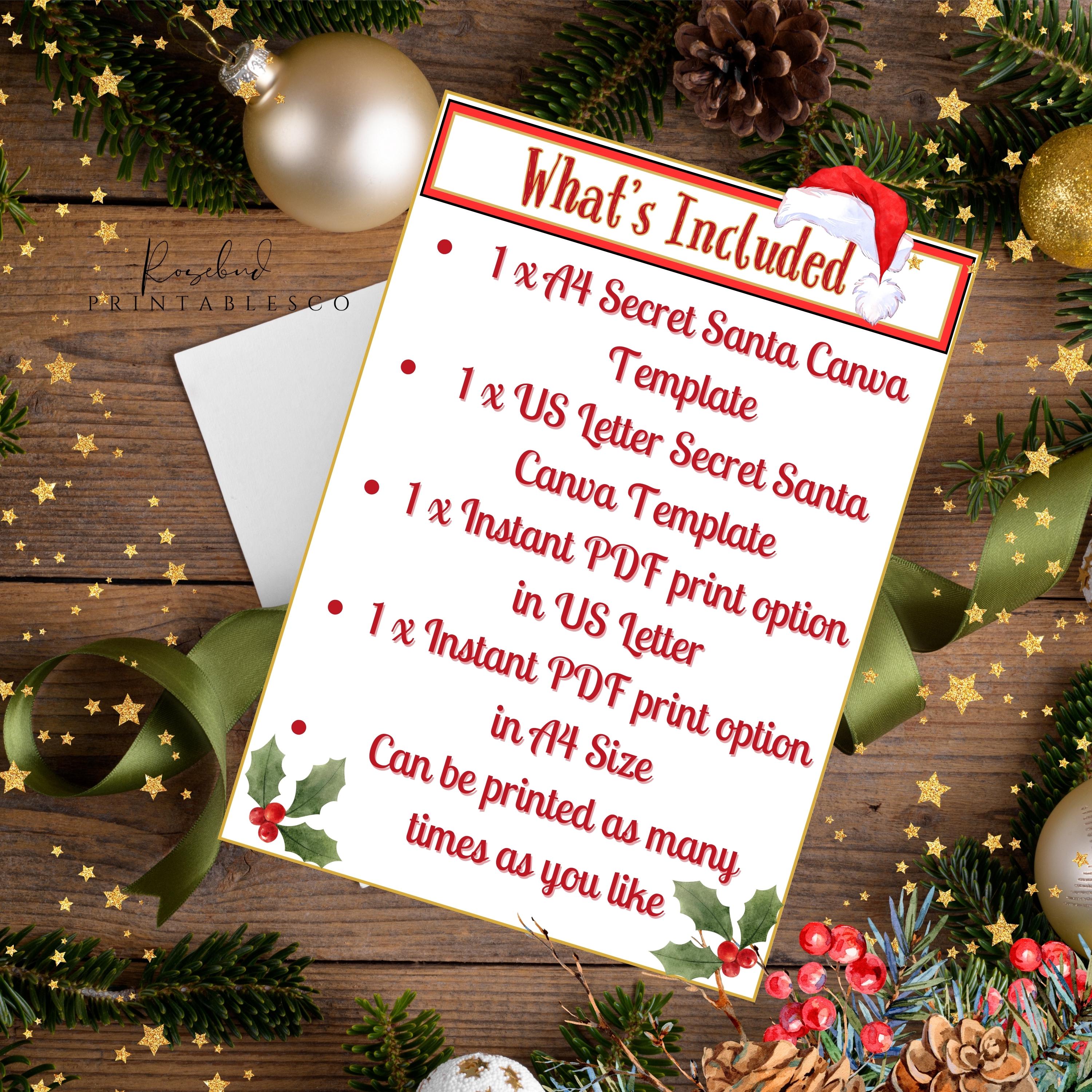 Secret Santa Friends Questionnaire.pdf Secret Santa Questionnaire Template Christmas Gift Exchange Favorites ...
