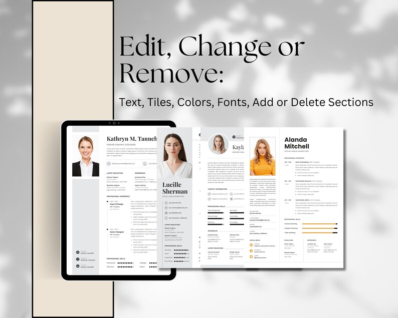 100 Professional Resume Template Bundle for Doc Ai Pdf Eps Modern ...