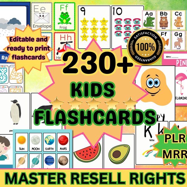 Kids Flashcards Alphabet Animals Fruit Feelings Numbers Solar System Weather Skip Counting Human body School Homeschool Toddlers Preschool