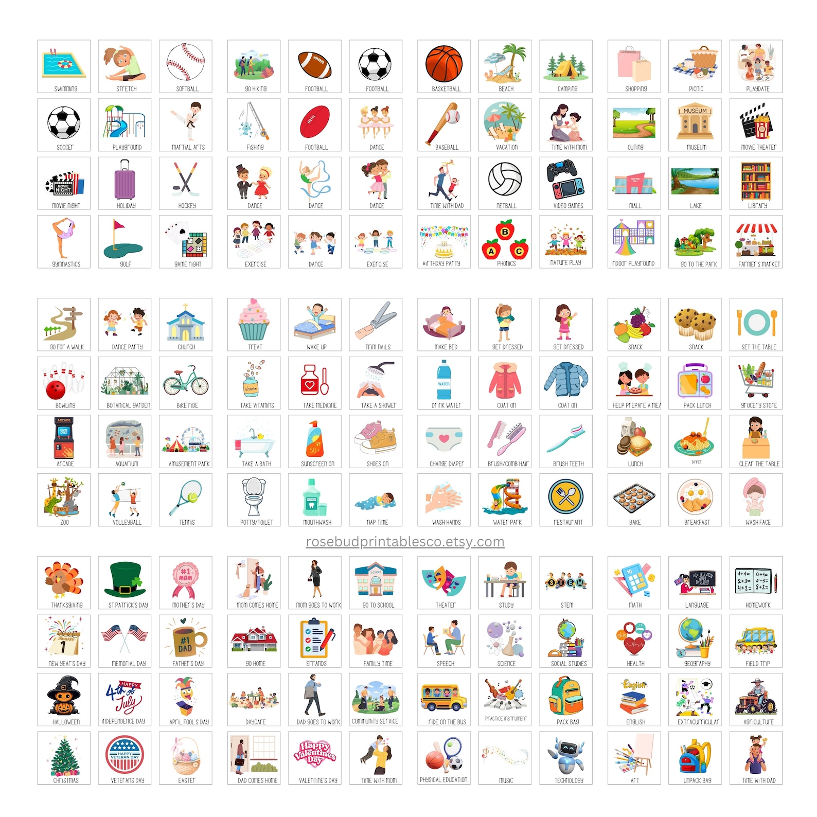 Daily Routine Cards Toddler Routine Chart Visual Schedule for Kids ...